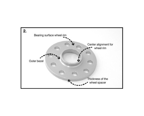 H&R DRS-System Hjuldistanssats 20mm per axel - Stigstorlek 5x114,3 - Nav 60,1mm - Bultstorlek M12x1,5 -, bild 3