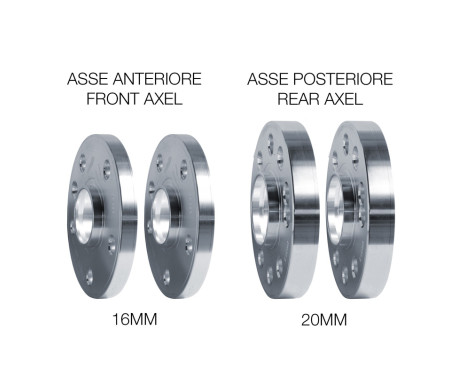 Simoni Racing Aluminium Hjulspacersats Alfa Romeo Mito 16/20mm inkl. hjulbultar, bild 3
