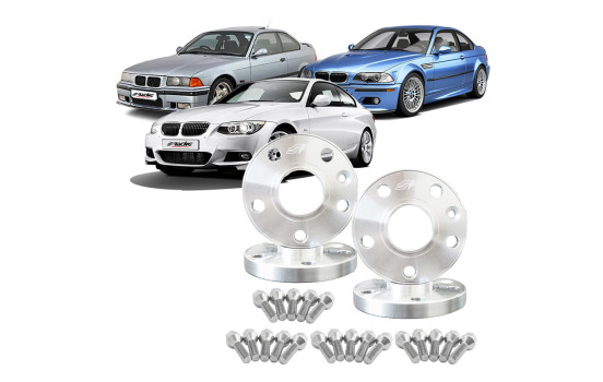 Simoni Racing aluminium hjulspacersats lämplig för BMW 3-serien, inklusive hjulbultar