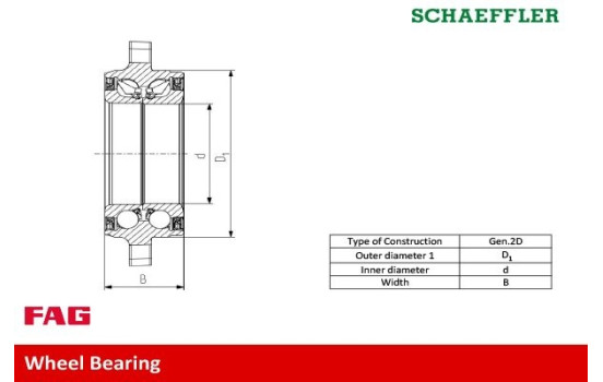 Hjullager 713619740 FAG