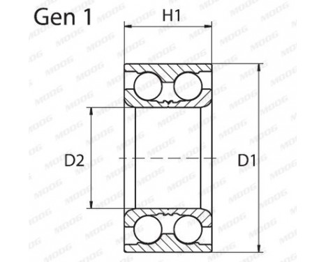 Hjullagerssats RE-WB-11457 Moog