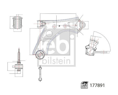 Bärarm, hjulupphängning 177891 FEBI, bild 2