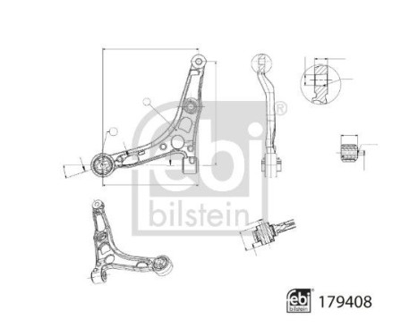 Bärarm, hjulupphängning 179408 FEBI, bild 2
