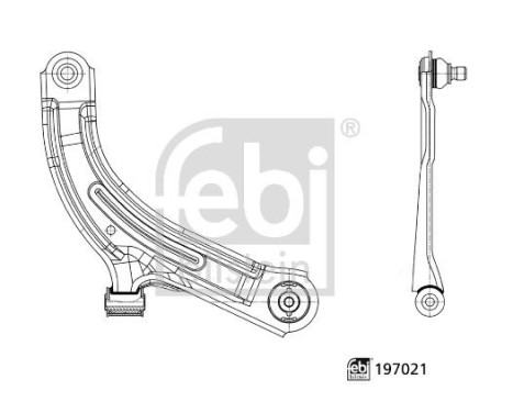 Länkarm, fjädring 197021 FEBI