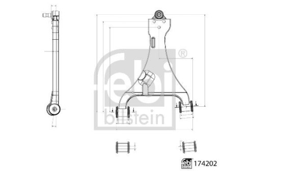 Länkarm, hjulupphängning 174202 FEBI, bild 2