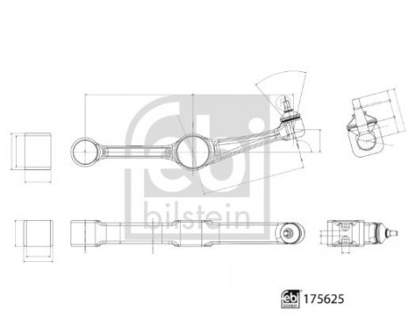 Länkarm, hjulupphängning 175625 FEBI