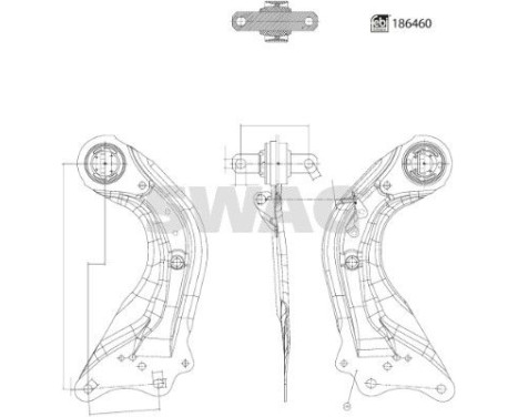 Styrarm, hjulupphängning 33110405 Swag