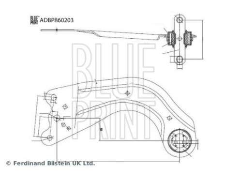 Styrarm, hjulupphängning ADBP860203 Blue Print, bild 3