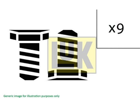 Skruvsats, koppling 411 0189 10 LUK