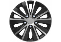 4-piece Wheel lock Rapide NC Silver & amp; Black 13 tum