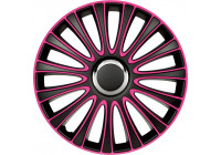 4-piece Wheel täcka LeMans 17-tums svart / rosa