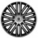 4-delad Sparco Hubcap-set Bergamo 15-tums silver / svart