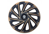 4-delad Sparco Hubcap-set Varese 14-tums guld / svart