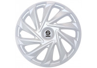 4-delad Sparco Hubcap-set Varese 15-tums silver