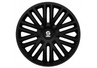 4-delade Sparco-hjulkapsel set Bergamo 15-tums svart