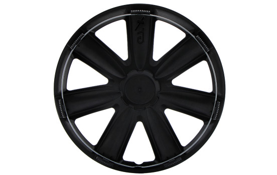 4-Delige Navkapslar sat GTX Carbon Black & Silver 13'', bild 2