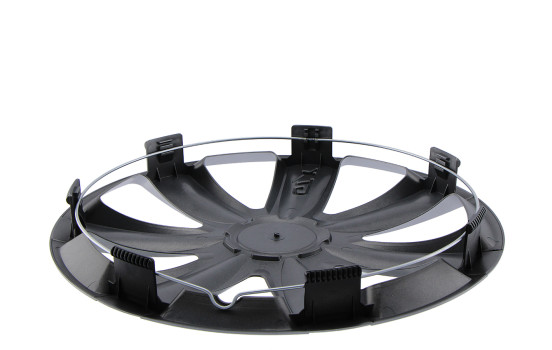 4-Delige Navkapslar sat GTX Carbon Black & Silver 13'', bild 3