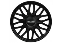 4-Piece Sparco Navkapslar sat Roma 16-tums svart