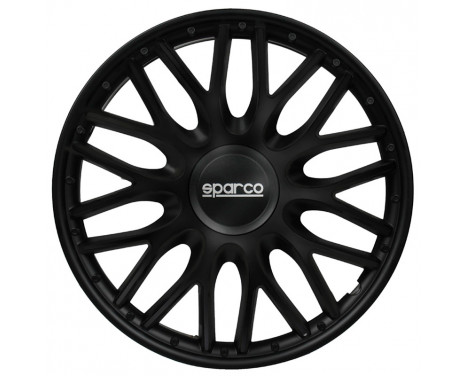 4-Piece Sparco Navkapslar sat Roma 16-tums svart