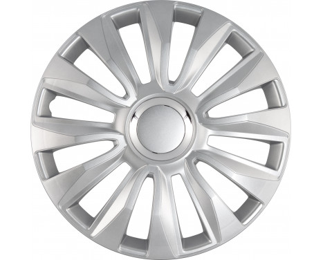 4-piece Wheel täcka Avalone Pro 13-tums silver + krom ring