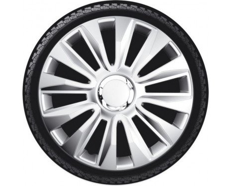 4-piece Wheel täcka Avalone Pro 13-tums silver + krom ring, bild 2