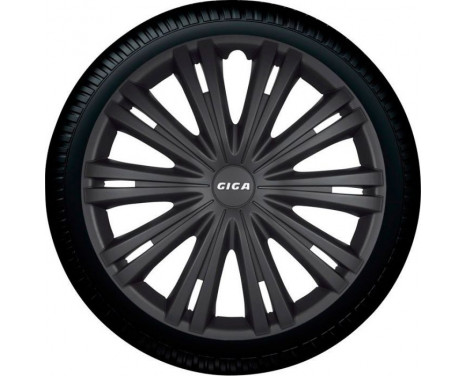 4-piece Wheel täcka Giga 14-tums matt svart, bild 2