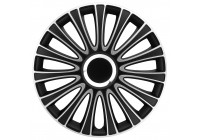 4-piece Wheel täcka LeMans 15-tums svart / silver