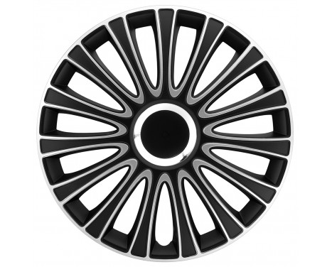 4-piece Wheel täcka LeMans 15-tums svart / silver