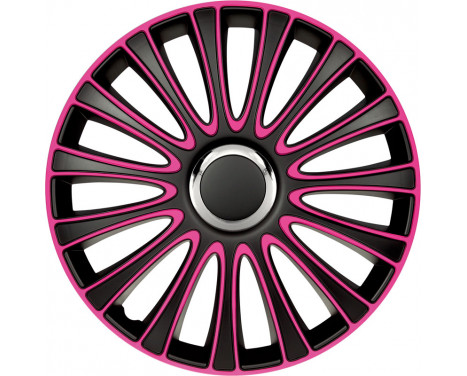 4-piece Wheel täcka LeMans 17-tums svart / rosa