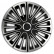4-piece Wheel täcka Motion 14-tums silver / svart