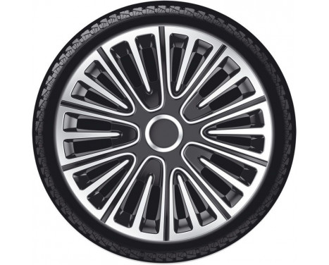 4-piece Wheel täcka Motion 14-tums silver / svart, bild 2