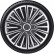 4-piece Wheel täcka Motion 14-tums silver / svart, miniatyr 2