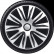 4-piece Wheel täcka Nardo 14-tums silver / svart, miniatyr 2