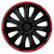 4-piece Wheel täcka Nero R15-tums svart / röd