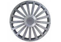 4-piece Wheel täcka Radical 16-tums silver + krom ring