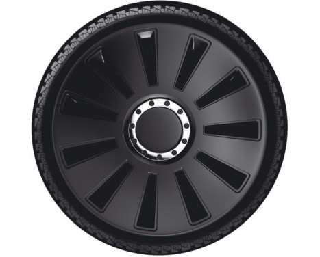 4-piece Wheel täcka Silverstone Pro 16-tums svart, bild 2
