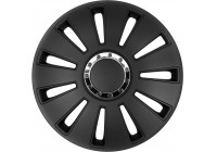 4-piece Wheel täcka Silverstone Pro svart 17-tums