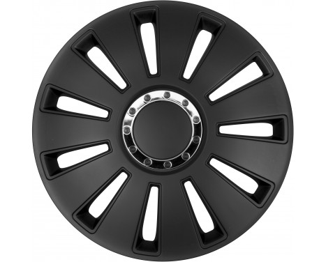 4-piece Wheel täcka Silverstone Pro svart 17-tums