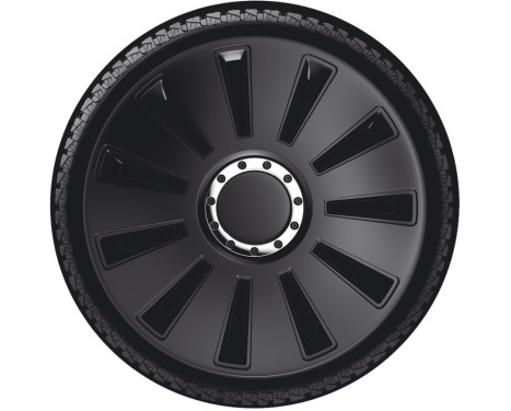 4-piece Wheel täcka Silverstone Pro svart 17-tums, bild 3