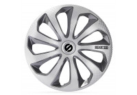 4-piece Wheel täcka Sparco Sicilia 14-tums silver / grå / kol