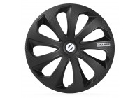 4-piece Wheel täcka Sparco Sicilia 14-tums svart / kol
