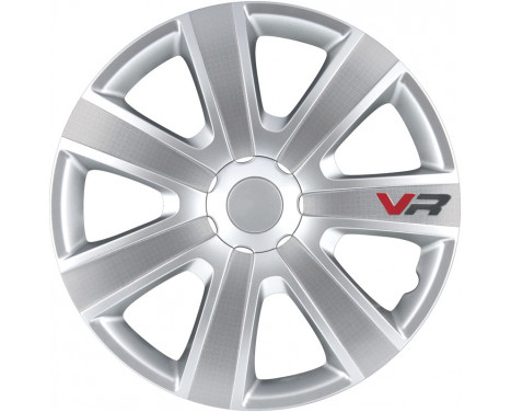 4-piece Wheel täcka VR 14-tums silver / kol-look / logo