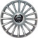 4 st. J-Tec Navkapslar sat Grand Prix SR 15-tums silver + kromring