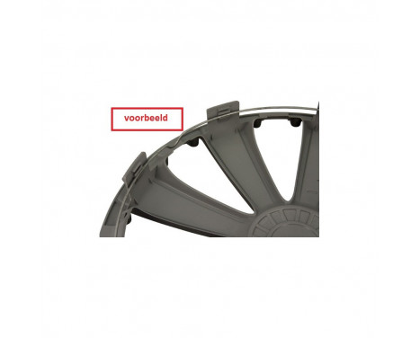 Avalone Pro 15-tums navkapslar silver + kromring, bild 3