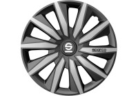 Sparco Navkapslar Milano - 16-tums - Grå/Silver - Set med 4 delar