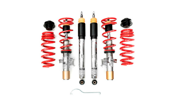 H&R Coilover-sats i rostfritt stål, dubbelrör, version 1, lämplig för Opel Corsa F och Peugeot 208