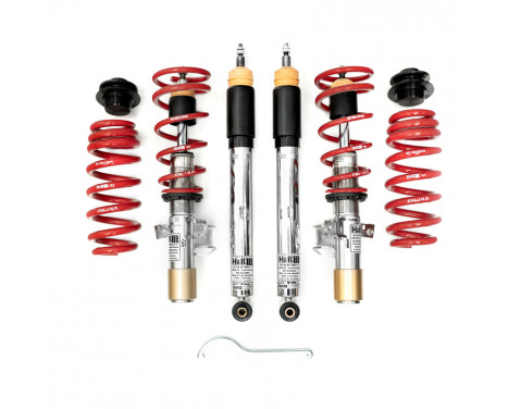 H&R rostfritt stål TwinTube coilover-kit lämplig för Volkswagen Golf VIII 2020- VA-belastning från 991 kg - Tors