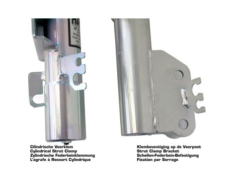 H & R monotube Coilover VW Transporter T5 2015- T6 2003-2015 + 50-80 / 40-70mm - veerpootklemb, bild 2