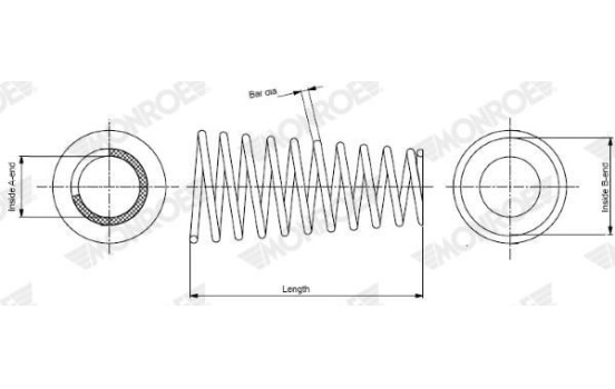 Spiralfjäder MONROE OESpectrum SPRINGS SP0115