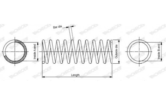 Spiralfjäder MONROE OESpectrum SPRINGS SP0314